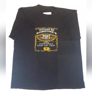 Ladies Black Graphic T-Shirt Sz XL I’d Rather Be Someone’s Shot Of Whiskey